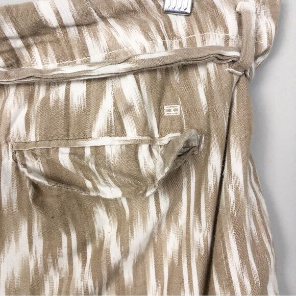 TOMMY HILFIGER | Tan & White Tribal Print Brushstroke Belted Shorts Women’s 16 - Picture 8 of 10